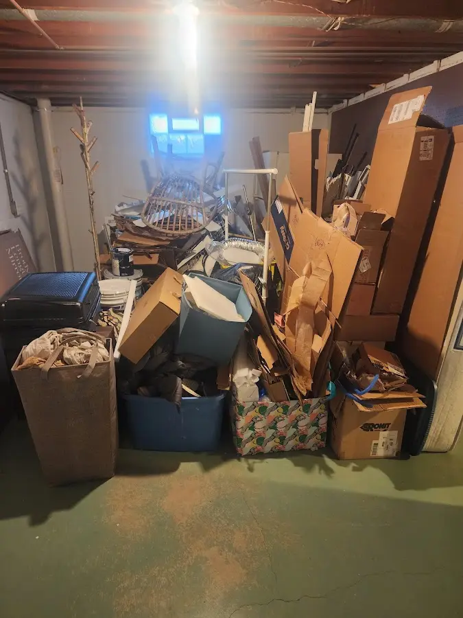 Roll-off dumpster container at job site for Cleanout Dumpster Rental in Connell